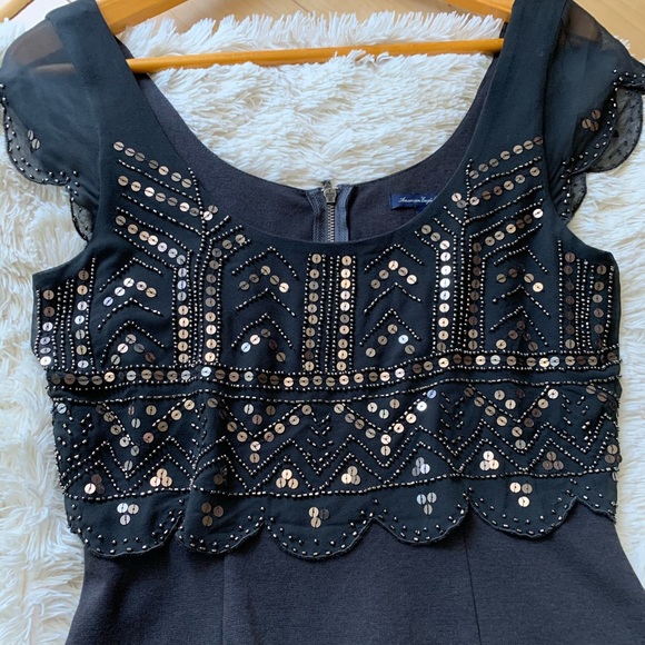 American Eagle Grey Sequin Bodycon Dress - Picture 4 of 6